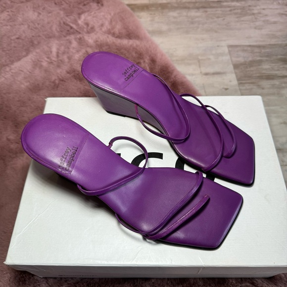 Jeffrey Campbell palate purple strappy wedges - Picture 6 of 6